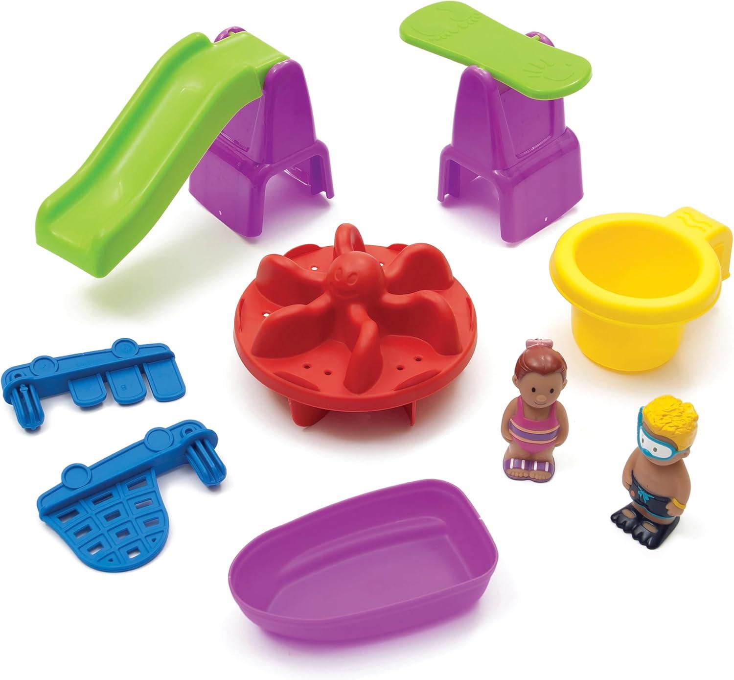 image:imageStep 2 Spill amp Splash Seaway Water Table for Kids TwoTier Outdoor Kids Water Sensory Table with Umbrella Ages 15 Years Old 11 Piece Water Toy AccessoriesMulti