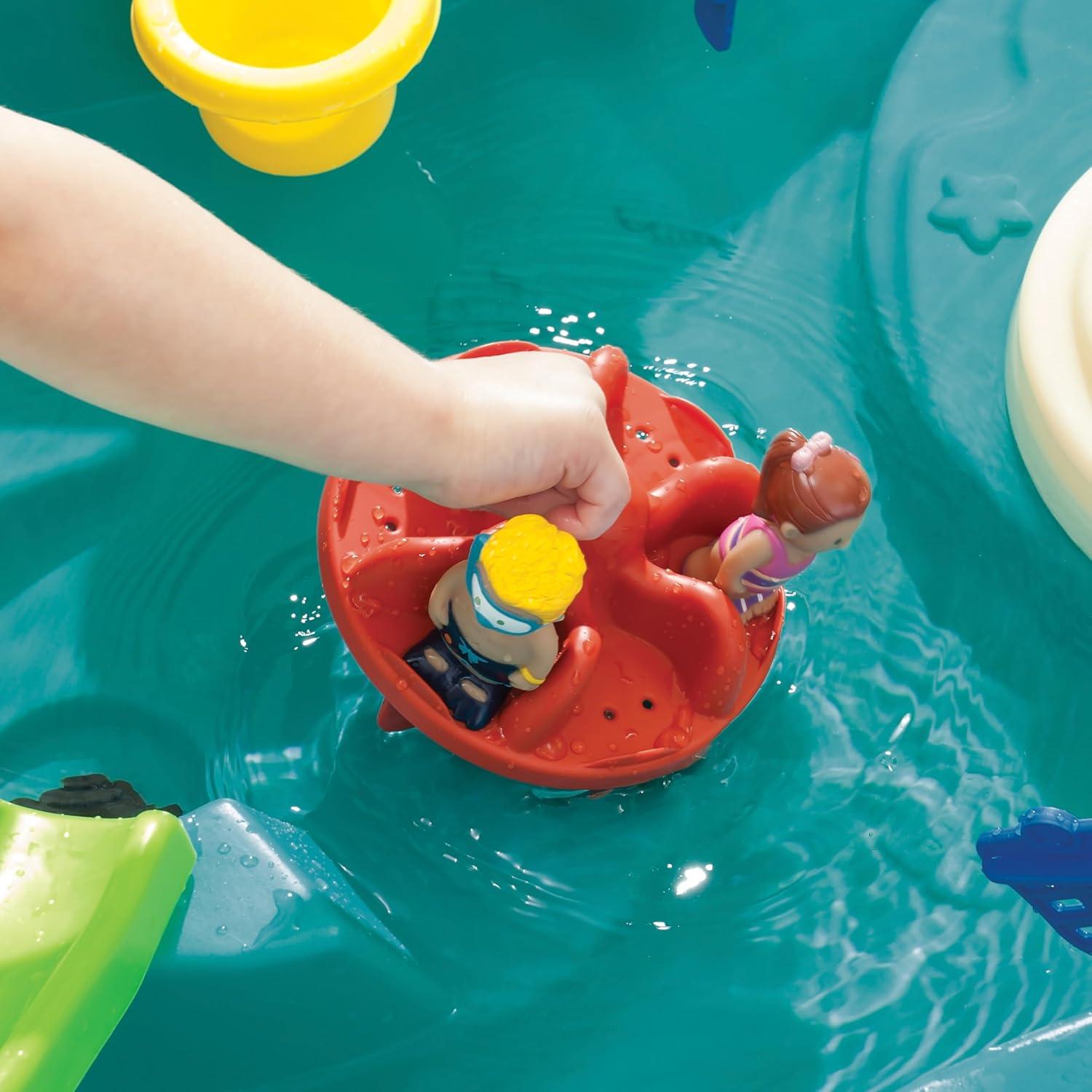 image:imageStep 2 Spill amp Splash Seaway Water Table for Kids TwoTier Outdoor Kids Water Sensory Table with Umbrella Ages 15 Years Old 11 Piece Water Toy AccessoriesMulti