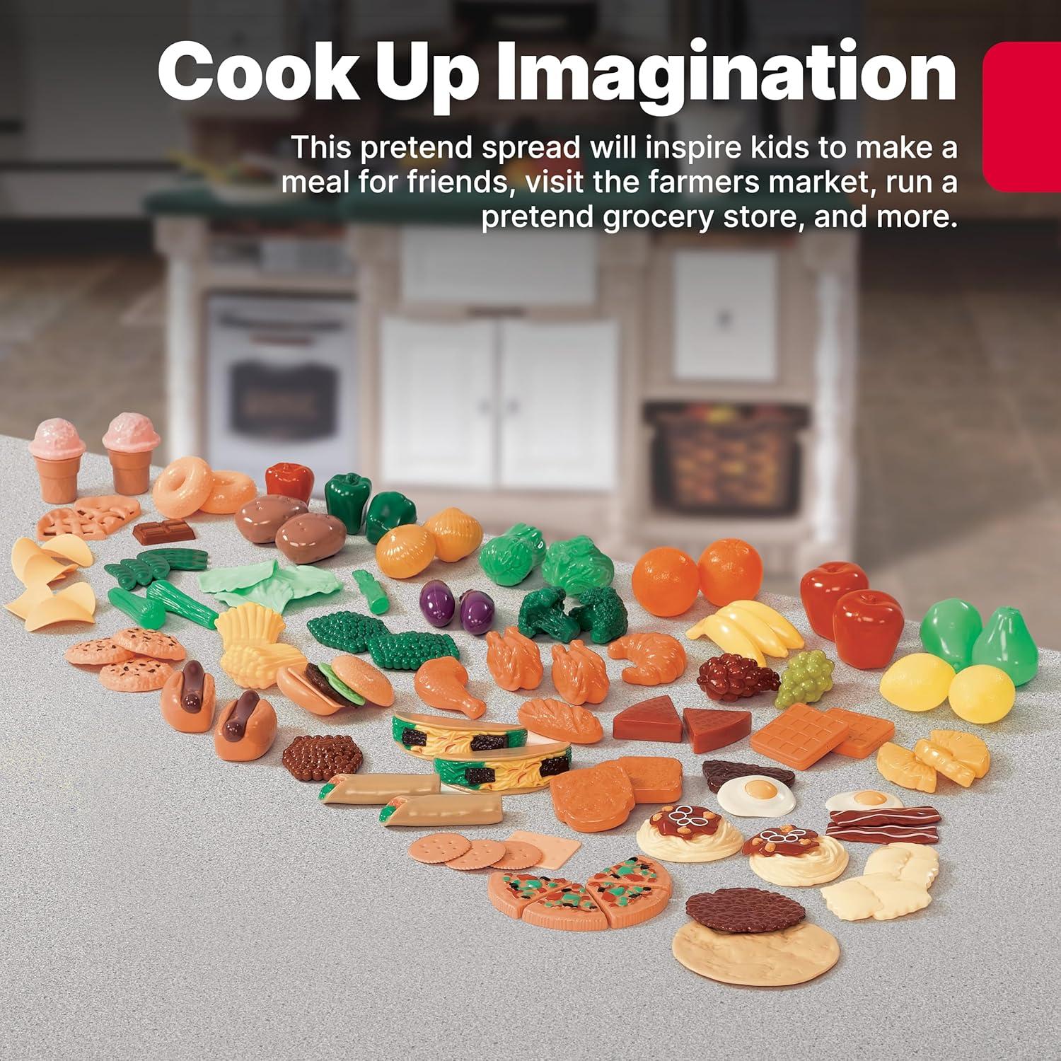 image:imageStep2 101Piece Play Food Assortment Pretend Kitchen Playset Vegetables Fruit Dessert For Toddlers Ages 26 Years