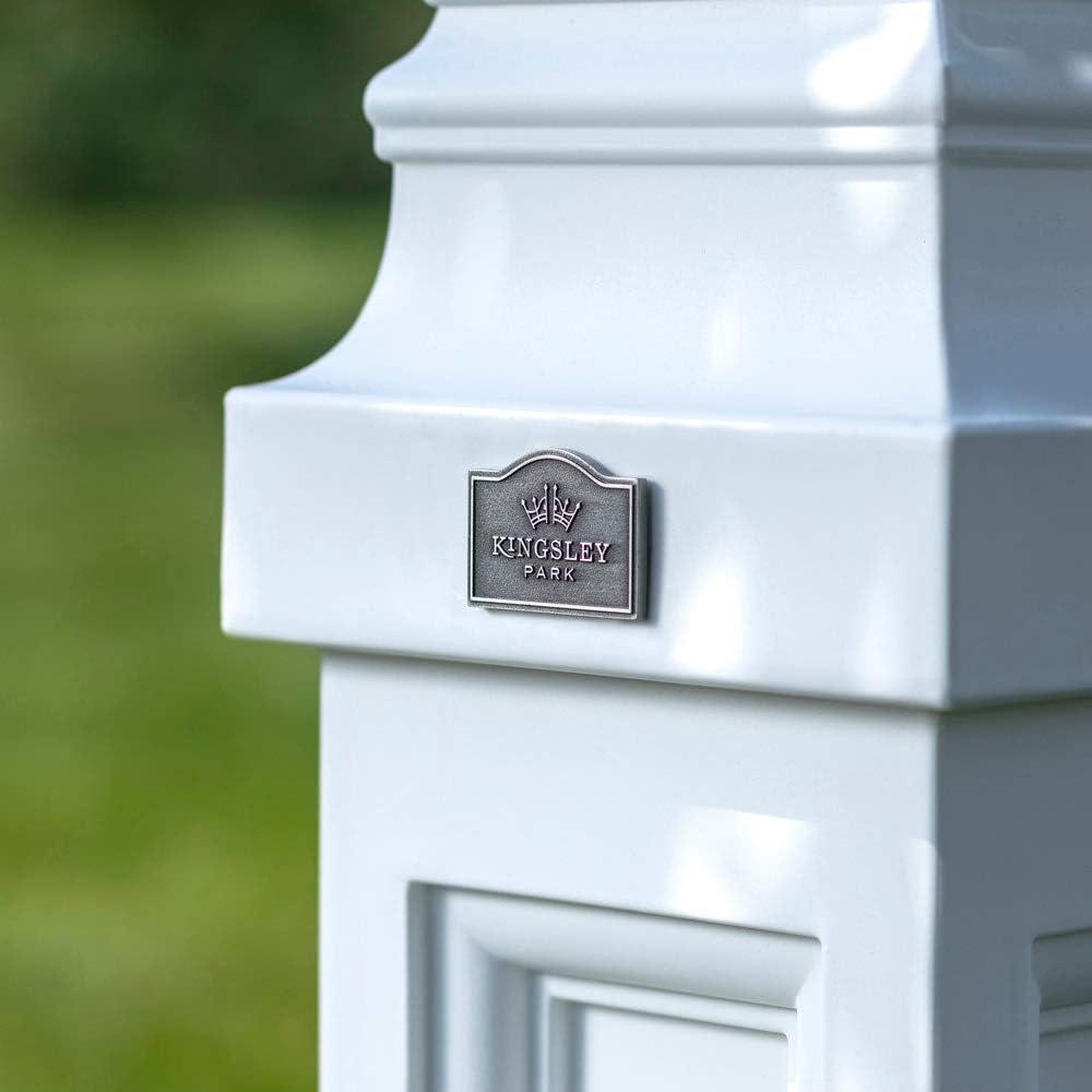 image:imageStep2 Atherton Mail Post Mailbox Not Included Weather Resistant Large Outdoor Mailbox Post Made of Durable Plastic Easy to Install Classic WhiteClassic White