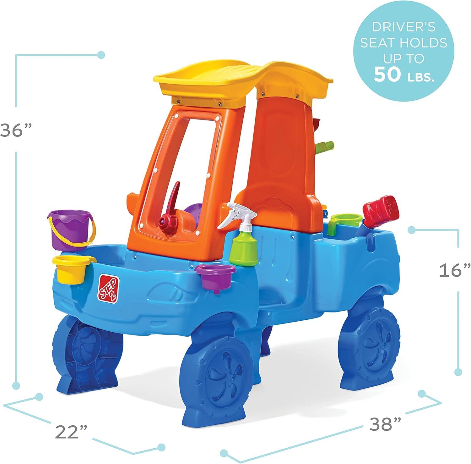 image:imageStep2 Car Wash Splash Center Kids Water Table amp Pretend Play Car Activity Sensory Playset Summer Outdoor Toys 13 Piece Water Toy Accessories For Toddlers 3 Years Old