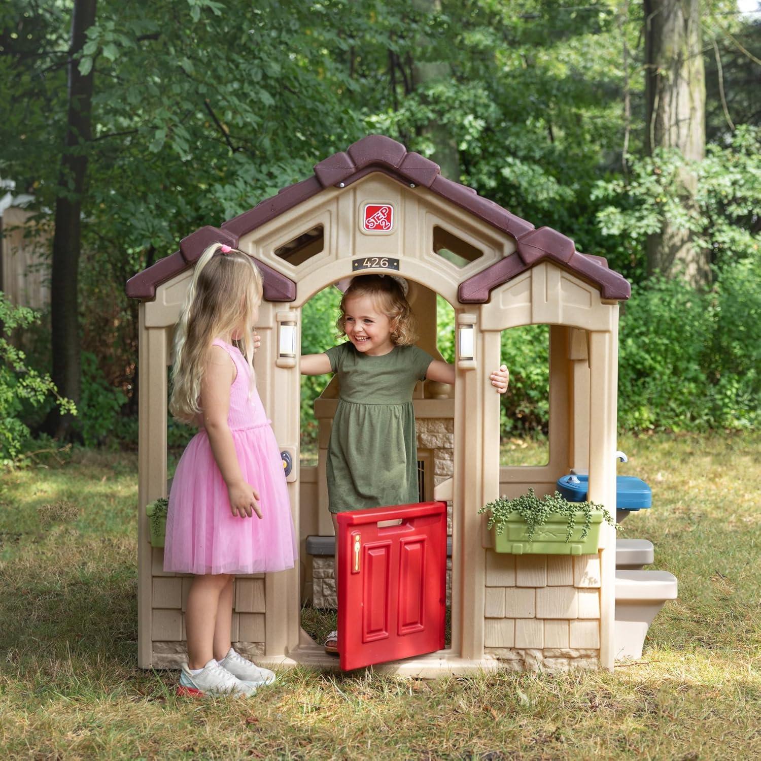 image:imageStep2 Charming Cottage Kids Playhouse Indoor and Outdoor Clubhouse Playset Interactive Sounds Toddlers 2 Years Old Easy to AssemblePlayhouse