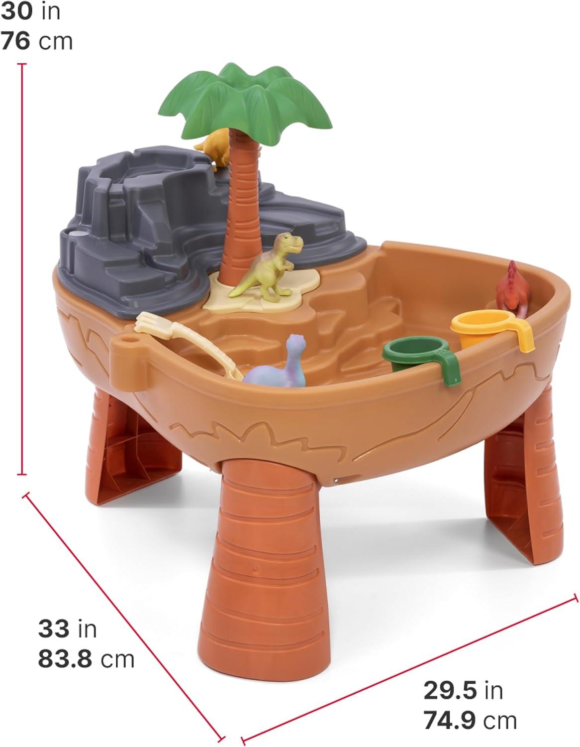 image:imageStep2 Dino Dig Sand and WaterTable Kids Activity Sensory Playset Summer Outdoor Toys 7 Piece Water Toy Accessories For Toddlers 25 Years OldTable