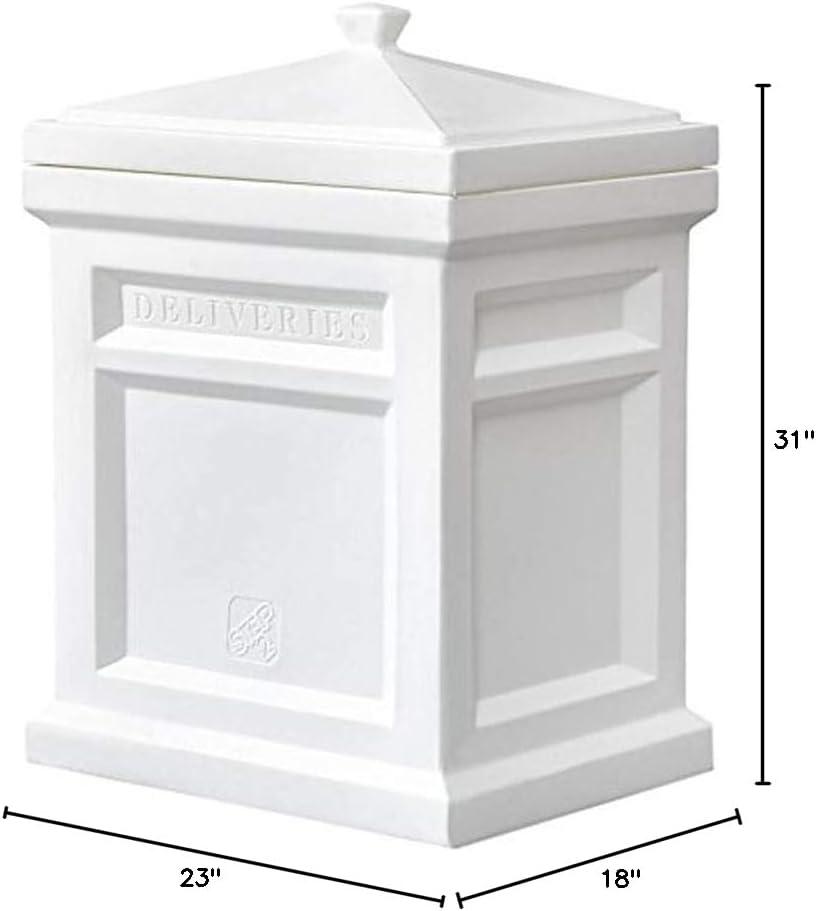image:imageStep2 Express Package Delivery Box Weather Resistant Large Outdoor Parcel Storage Made of Durable Plastic No Installation Secures Packages BlackWhite
