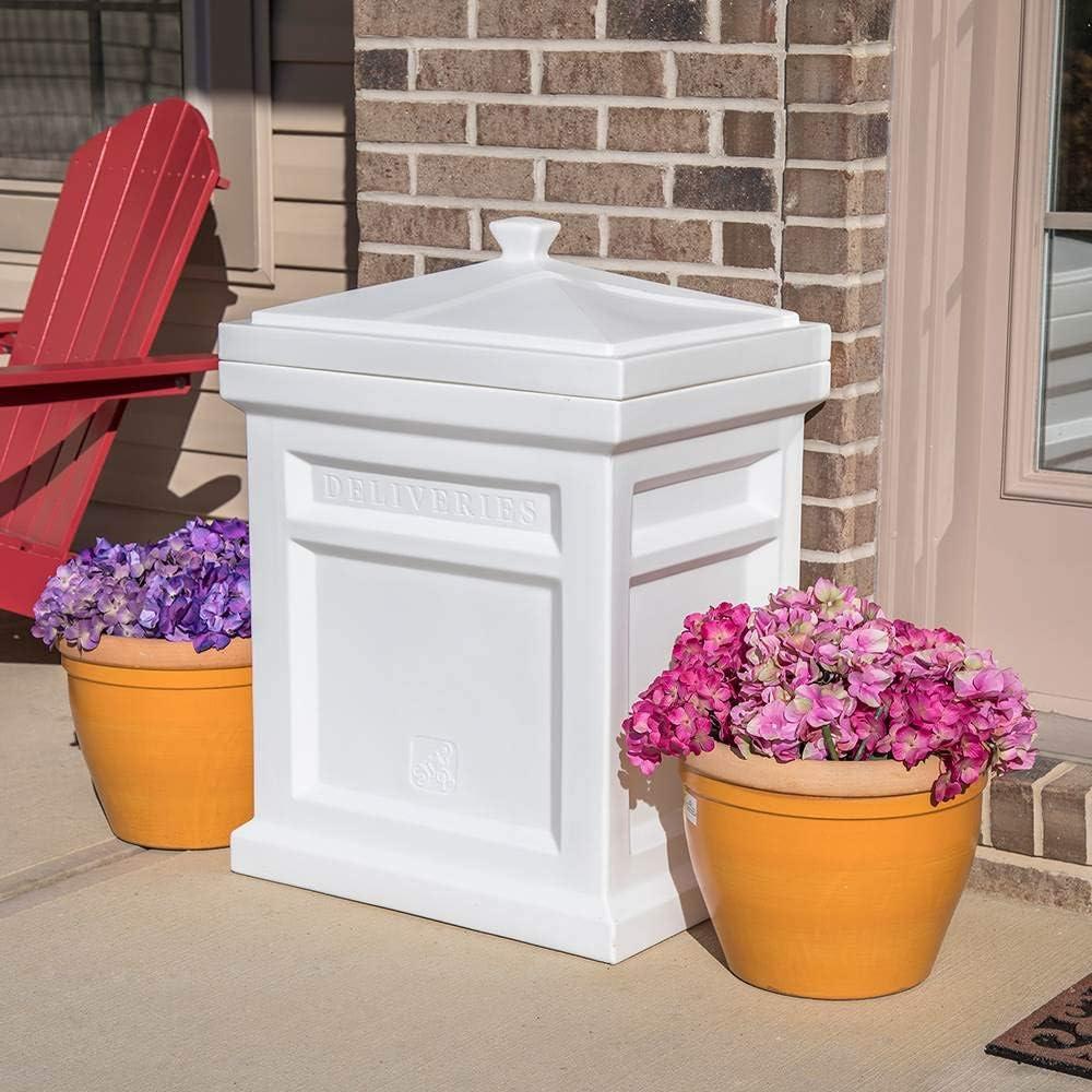 image:imageStep2 Express Package Delivery Box Weather Resistant Large Outdoor Parcel Storage Made of Durable Plastic No Installation Secures Packages BlackWhite