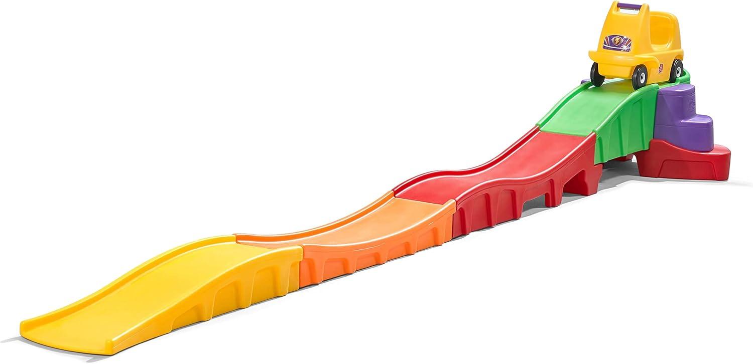 image:imageStep2 Farther amp Faster Coaster Track Expansion Pack Extra 3 Feet Kids Ride On Toy Roller Coaster Track Push Car IndoorOutdoor Playset Made of Durable Plastic For Toddlers 25 Years OldFirst Edition