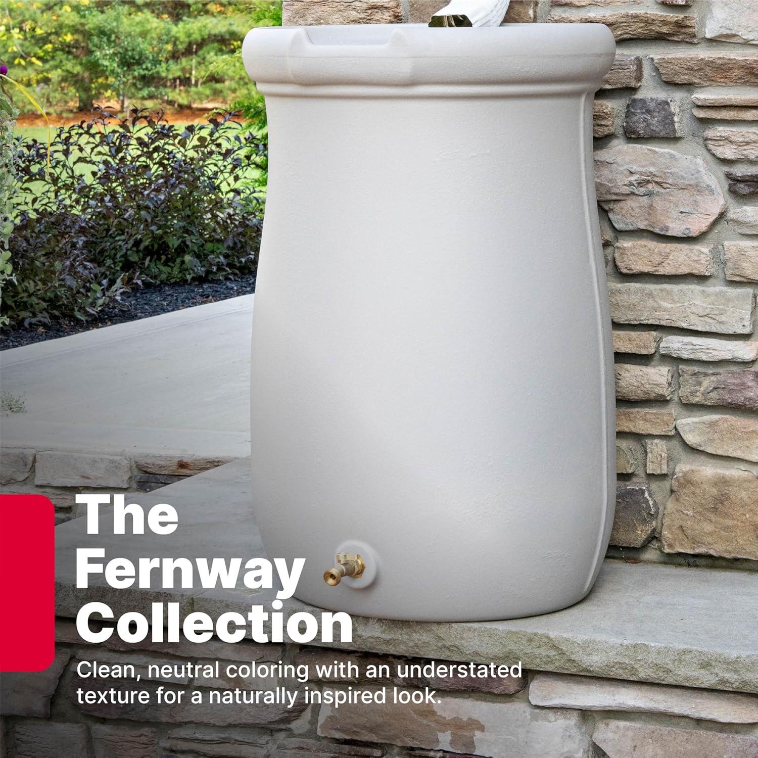 image:imageStep2 Fernway Rain Barrel Outdoor Water Conservation Container Holds 50 Gallons Gray