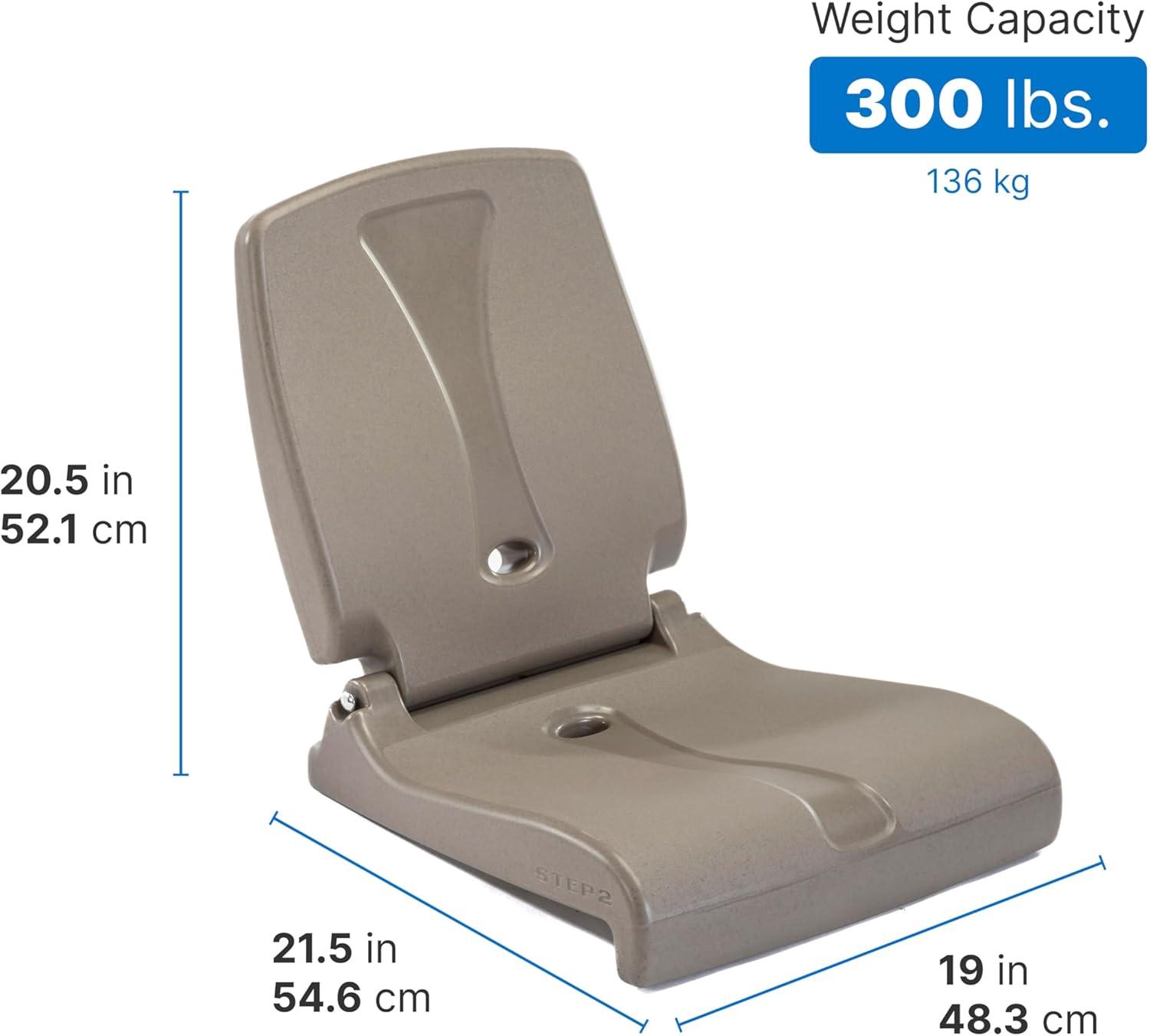 image:imageStep2 Folding Flip Seat Lightweight Portable Outdoor Chair for Poolside Camping Beach Boats Tailgates Durable Ground Chair with Back Support for Adults Bright PinkBrown