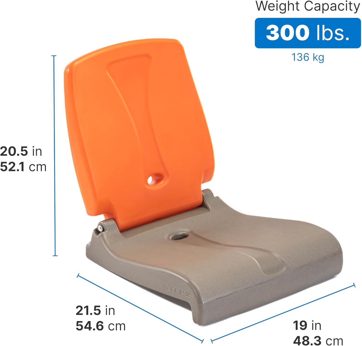 image:imageStep2 Folding Flip Seat Lightweight Portable Outdoor Chair for Poolside Camping Beach Boats Tailgates Durable Ground Chair with Back Support for Adults Bright PinkBrown Orange