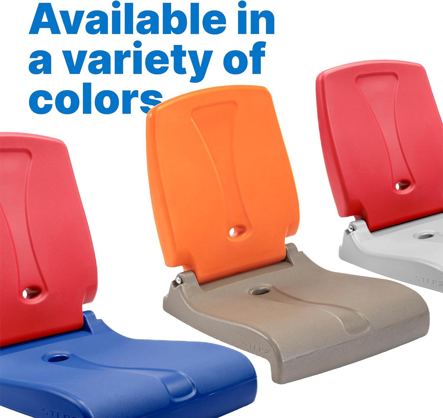 image:imageStep2 Folding Flip Seat Lightweight Portable Outdoor Chair for Poolside Camping Beach Boats Tailgates Durable Ground Chair with Back Support for Adults Bright PinkRed Blue