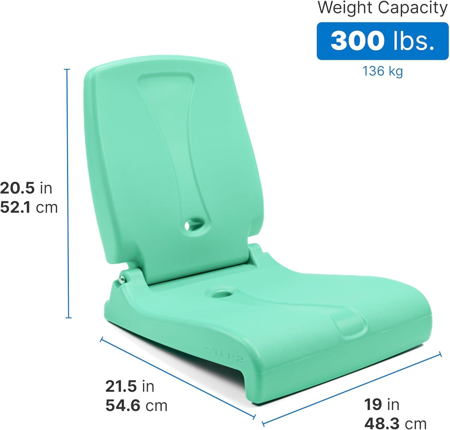 image:imageStep2 Folding Flip Seat Lightweight Portable Outdoor Chair for Poolside Camping Beach Boats Tailgates Durable Ground Chair with Back Support for Adults Bright PinkMint