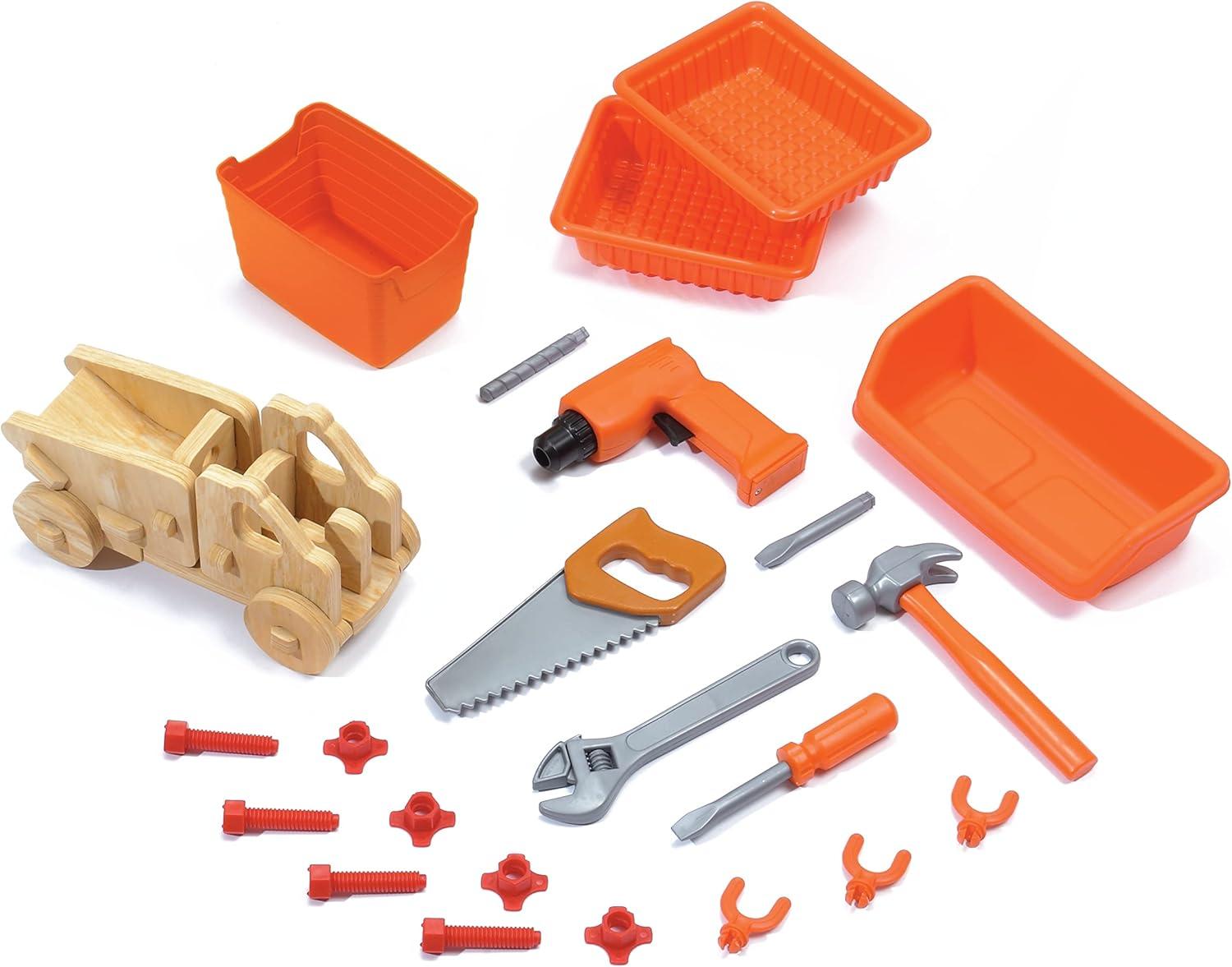 image:imageStep2 Handyman Kids Workbench IndoorOutdoor Tool Bench for Children Interactive Play with Sounds Made of Durable Plastic Includes 35 Piece Toy Accessories For Toddlers 3 Years Old
