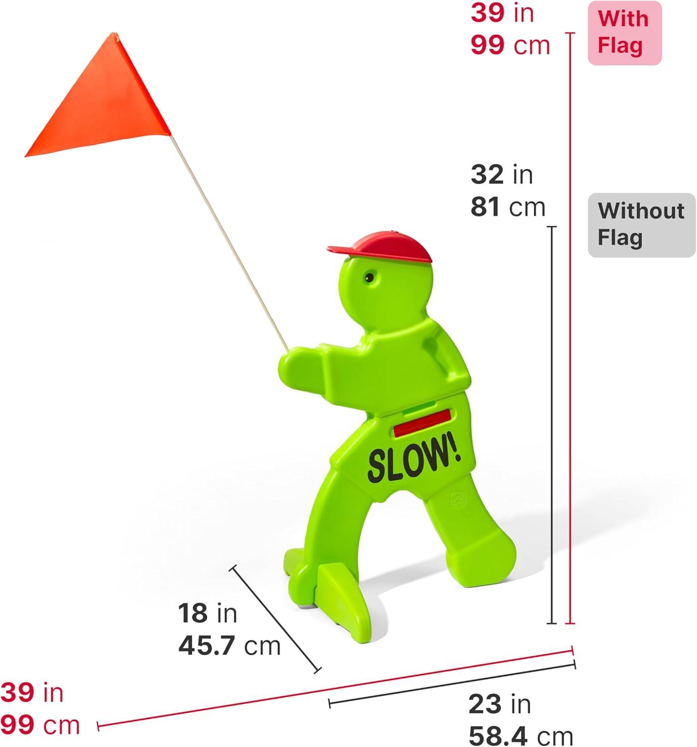 image:imageStep2 Kid Alert Street Safety Sign Kids at Play Signage for Neighborhood Safety 32Inch Tall Reflective Caution Sign with Warning Flag