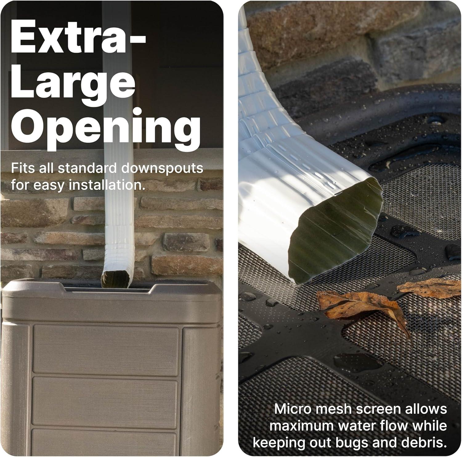 image:imageStep2 Lakewood Rain Barrel with Stand Outdoor Water Conservation Container Holds 60 Gallons Brown