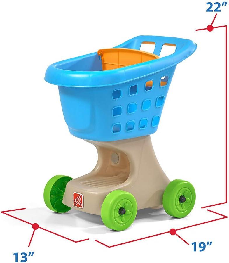 image:imageStep2 Little Helpers Shopping Cart for Kids Play Grocery Cart Made of Durable Plastic for Toddlers 2 Years Old PinkBlue