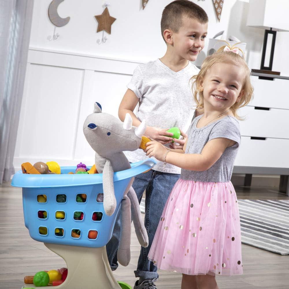 image:imageStep2 Little Helpers Shopping Cart for Kids Play Grocery Cart Made of Durable Plastic for Toddlers 2 Years Old PinkBlue