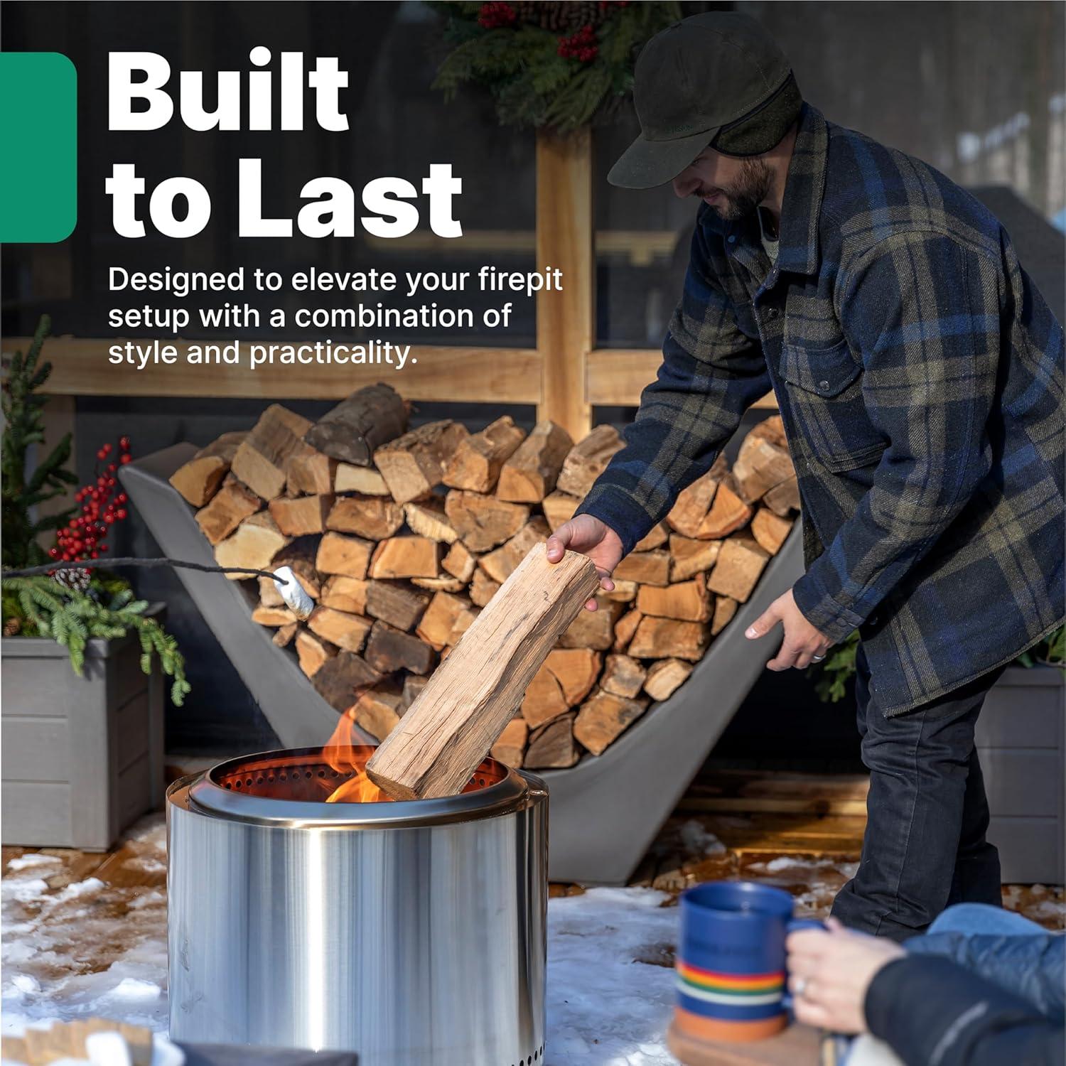 image:imageStep2 Longhorn Firewood Rack Firewood Nest Log Holder for Outdoor or Indoor Use Ideal and Elegant Wood Storage Solution for Fire Pits Fireplaces Wood Burning Stoves and More Easy Assembly