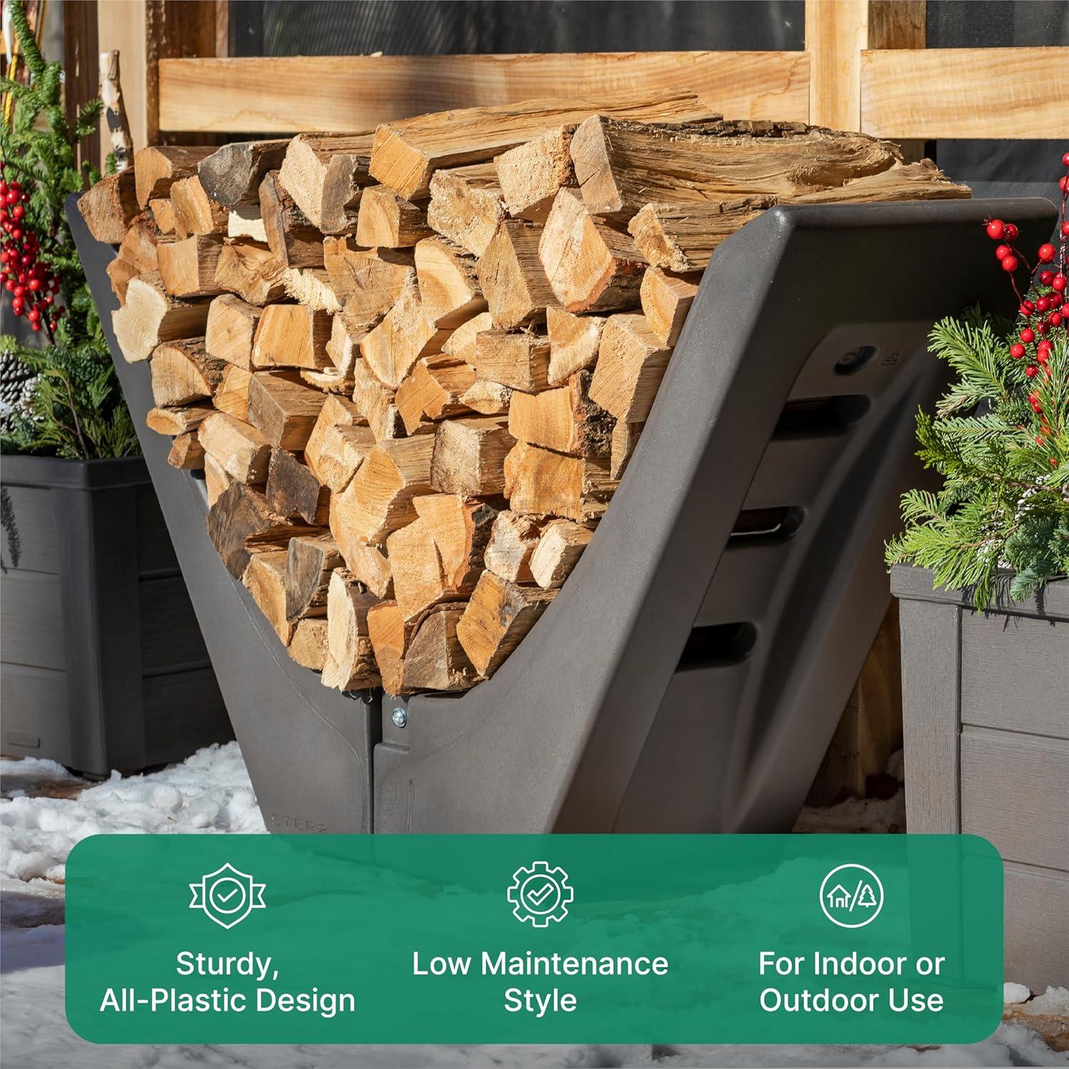 image:imageStep2 Longhorn Firewood Rack Firewood Nest Log Holder for Outdoor or Indoor Use Ideal and Elegant Wood Storage Solution for Fire Pits Fireplaces Wood Burning Stoves and More Easy Assembly