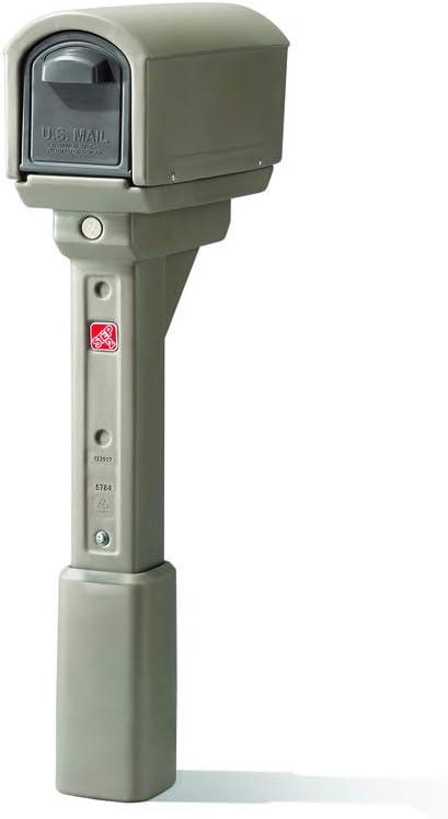 image:imageStep2 MailMaster Express Mailbox amp Post Weather Resistant Large Outdoor Mailboxes Made of Durable Plastic Easy to Install Flag Included Mocha