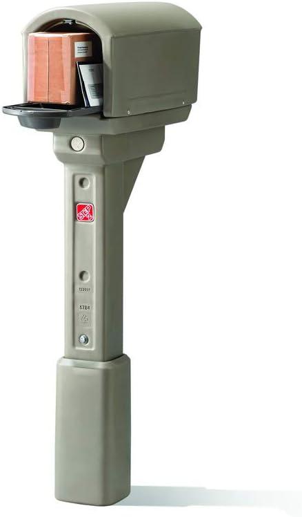image:imageStep2 MailMaster Express Mailbox amp Post Weather Resistant Large Outdoor Mailboxes Made of Durable Plastic Easy to Install Flag Included Mocha