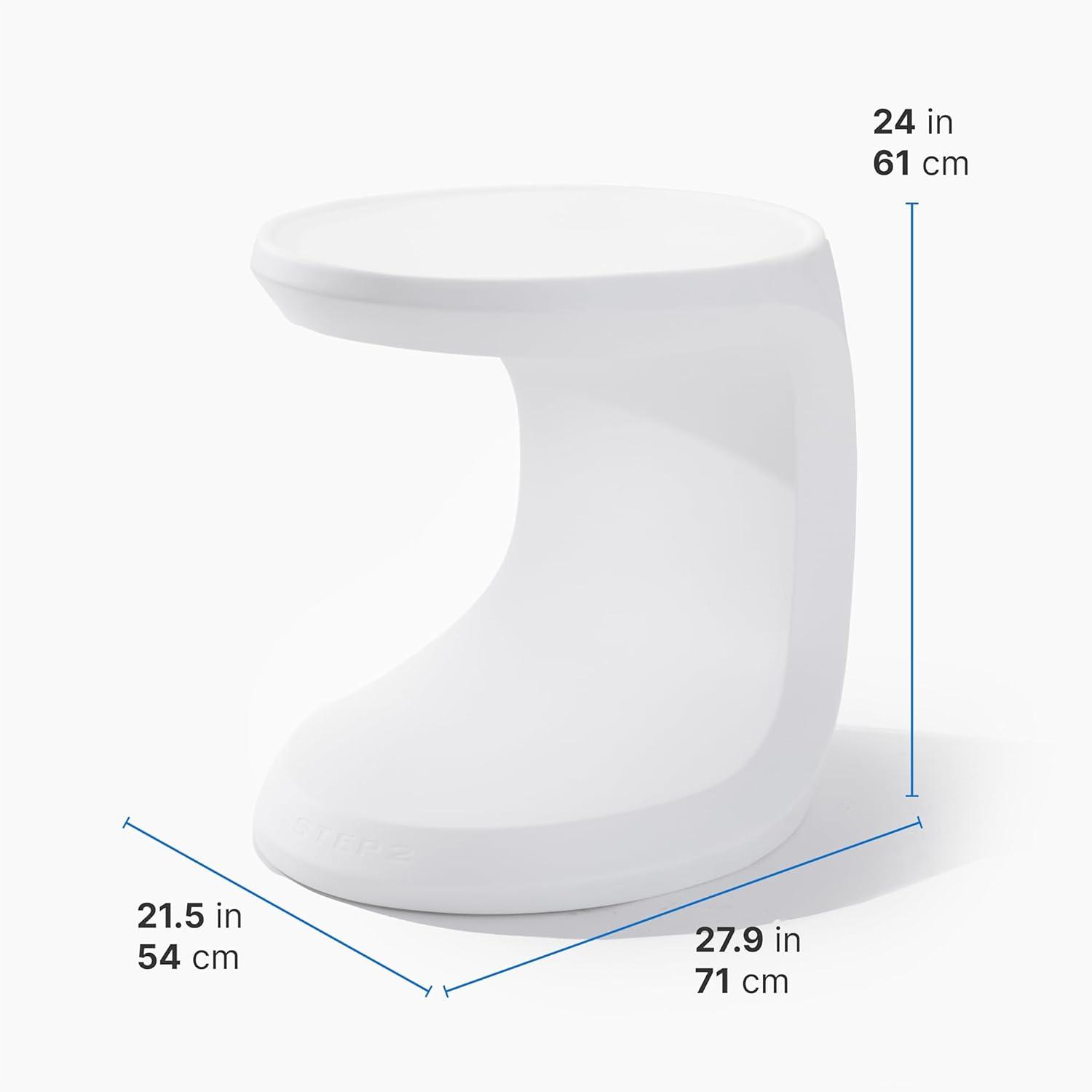 image:imageStep2 Mondello InPool Side Table OutdoorIndoor Waterproof Pool amp Patio Furniture Made of Durable Plastic White