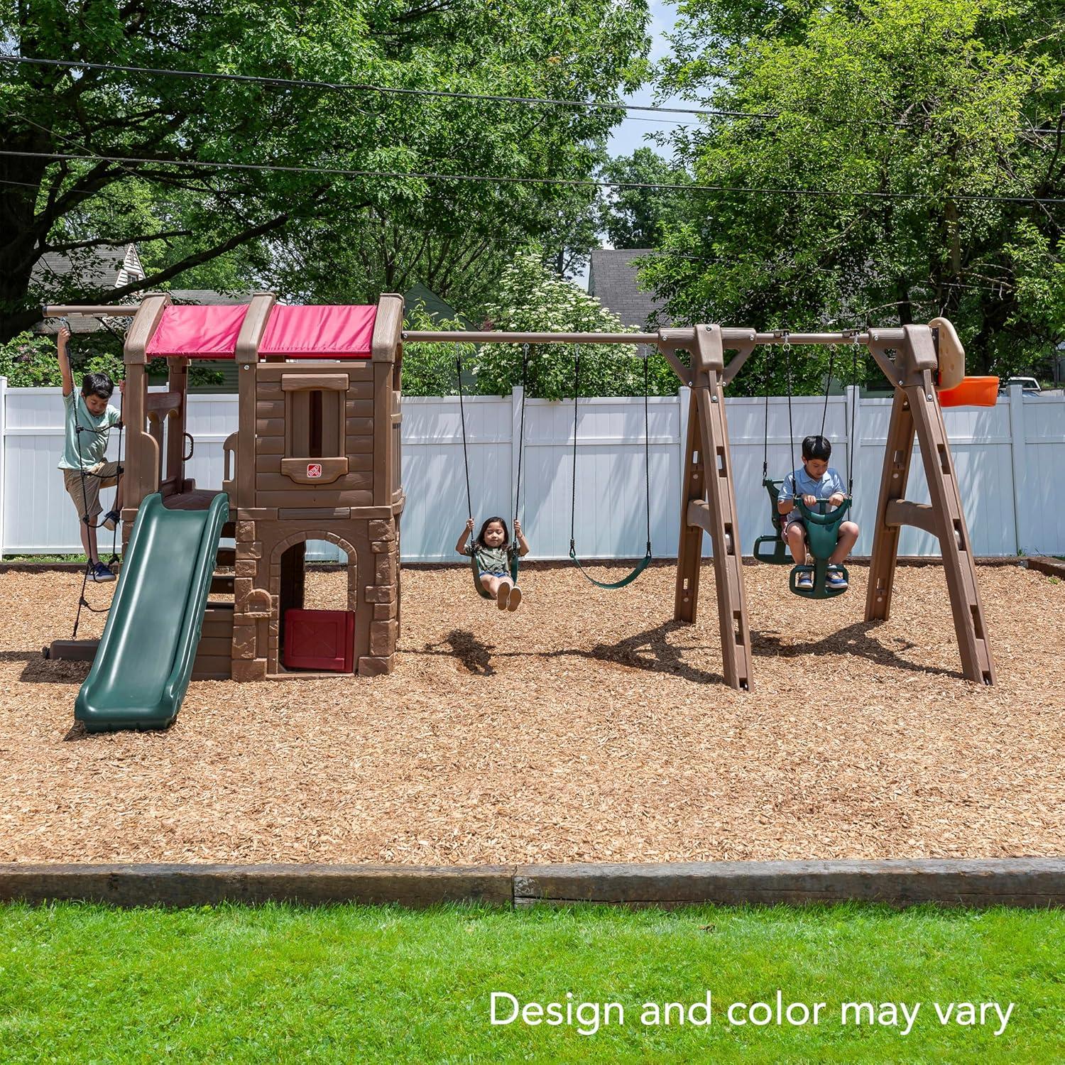 image:imageStep2 Naturally Playful Adventure Lodge Swing Set and Play CenterWith Glider Extension