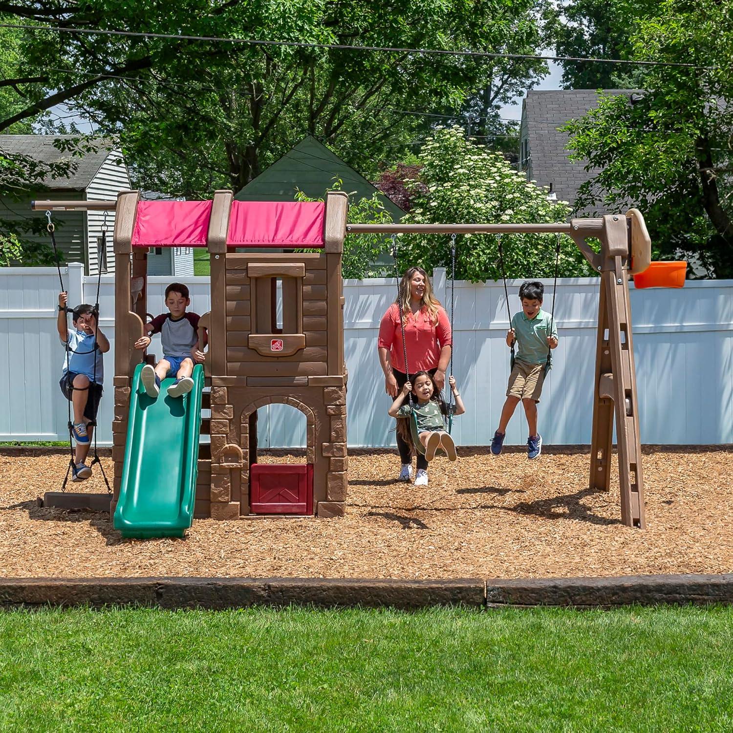 image:imageStep2 Naturally Playful Adventure Lodge Swing Set and Play CenterWithout Glider
