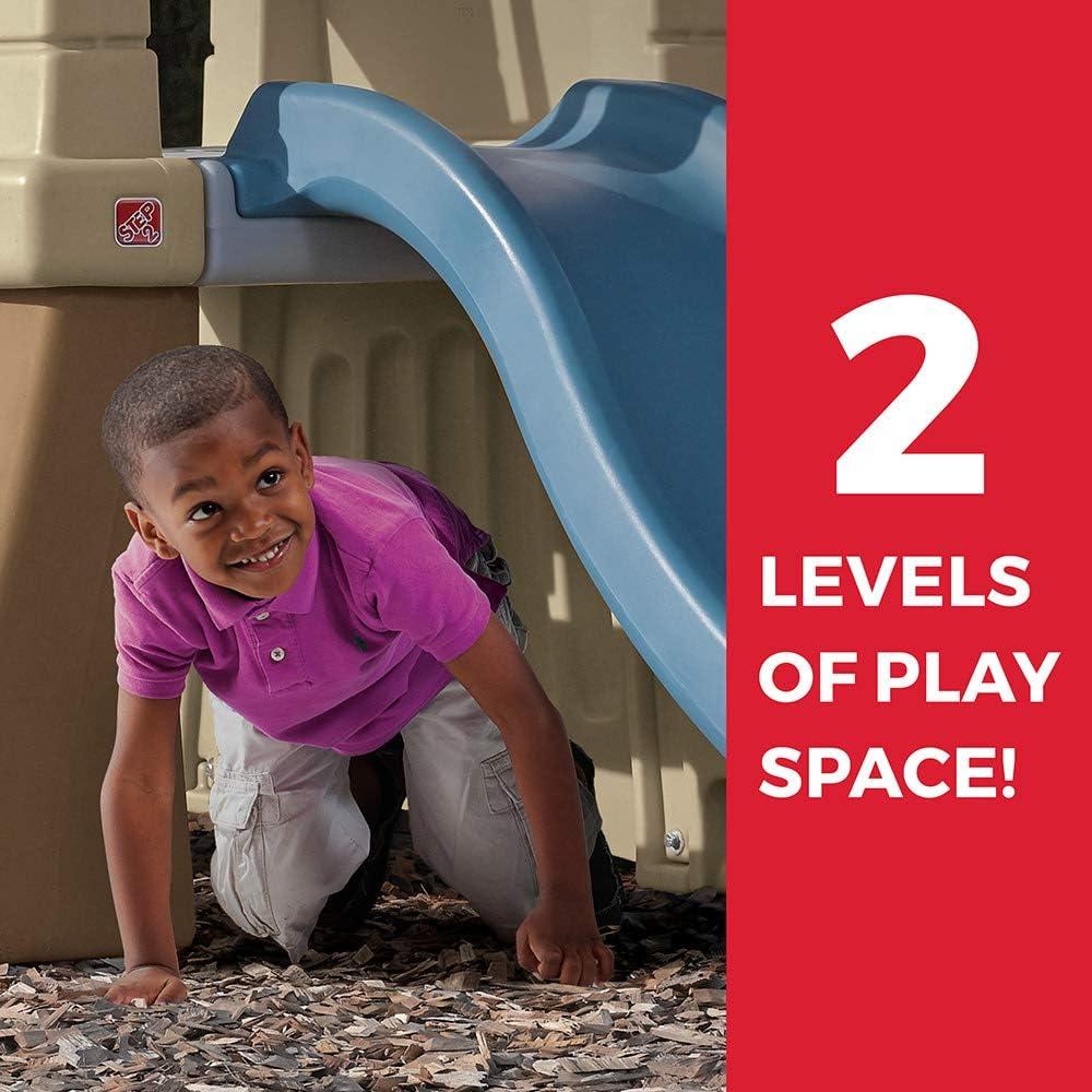 image:imageStep2 Play Up Gym Set for Kids Outdoor Swing Set Backyard Slide Swings Playhouse amp Crawl Space Two Tier Easy Set Up Toddlers Ages 36 Years OldSwing Set