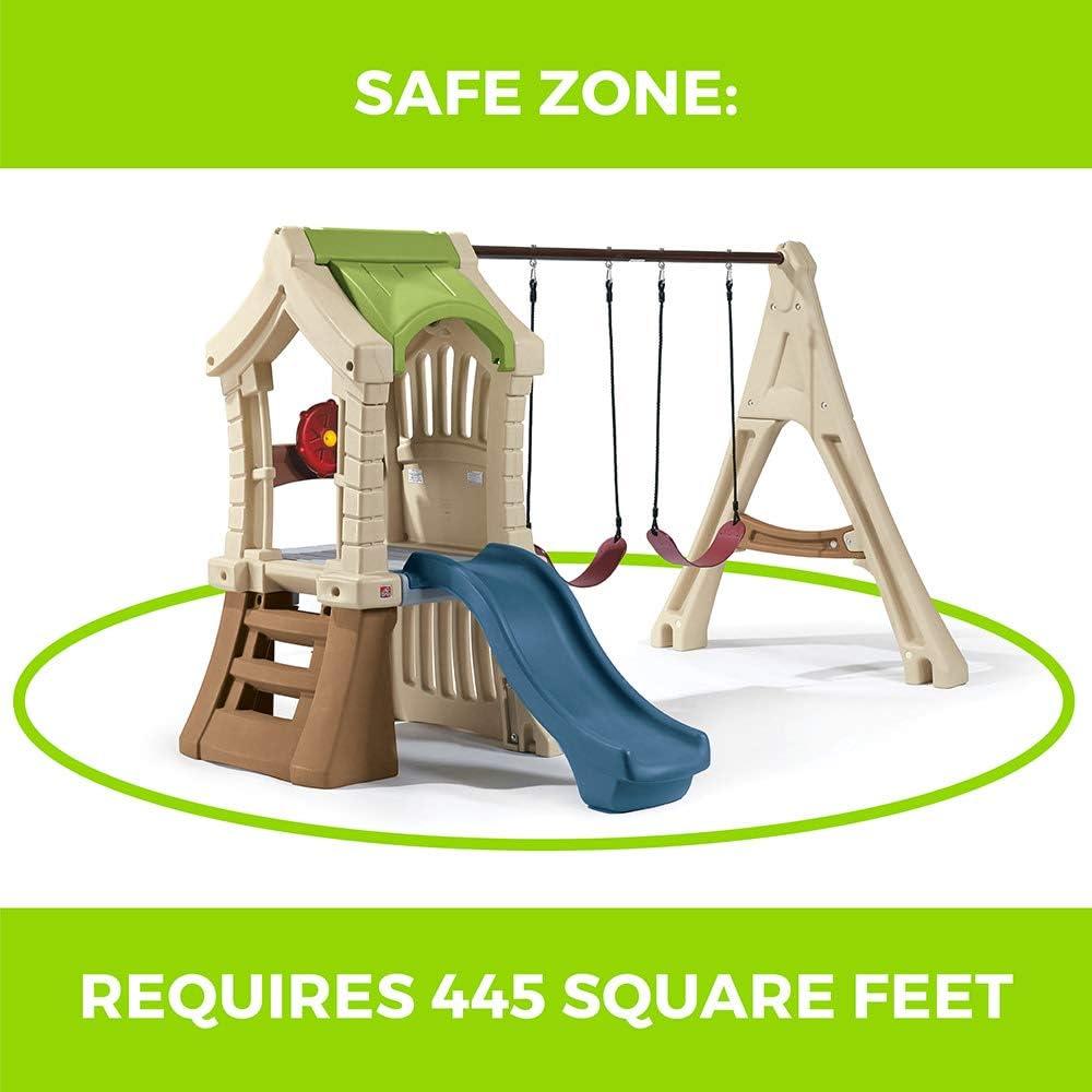 image:imageStep2 Play Up Gym Set for Kids Outdoor Swing Set Backyard Slide Swings Playhouse amp Crawl Space Two Tier Easy Set Up Toddlers Ages 36 Years OldSwing Set