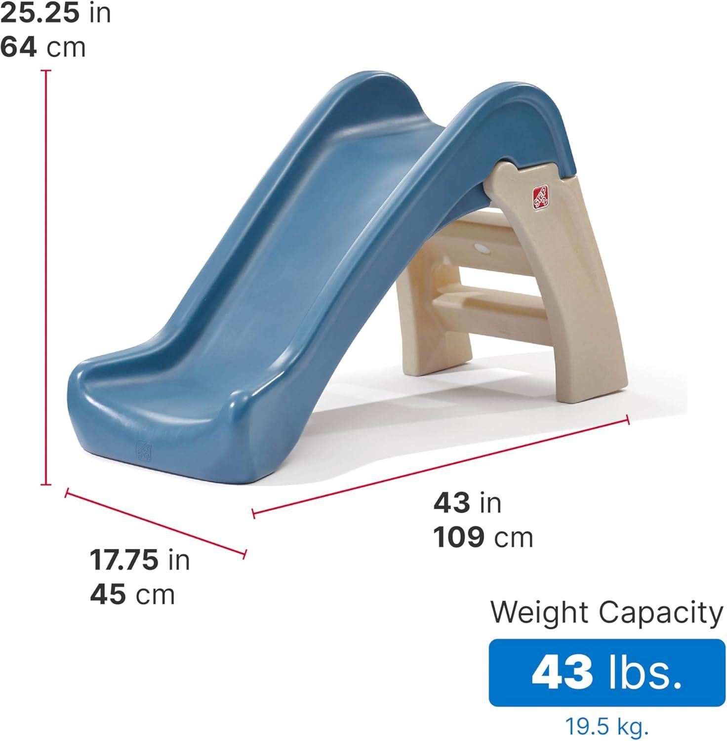 image:imageStep2 Play amp Fold Junior Slide Kids IndoorOutdoor Play Slide Backyard Playground Set Easy Grip Wide Ladder Outside Jungle Gym For Toddlers 154 Years Old