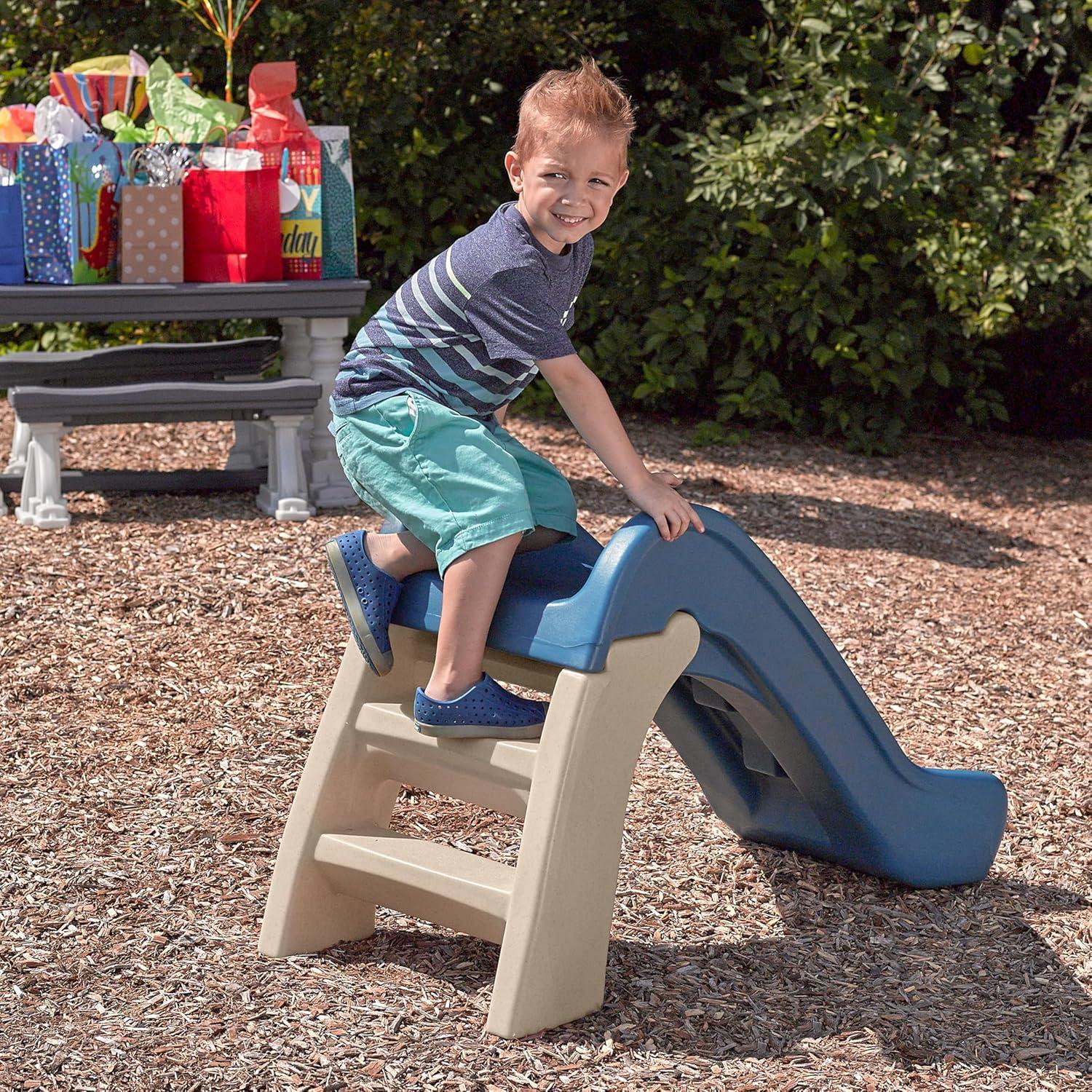 image:imageStep2 Play amp Fold Junior Slide Kids IndoorOutdoor Play Slide Backyard Playground Set Easy Grip Wide Ladder Outside Jungle Gym For Toddlers 154 Years Old