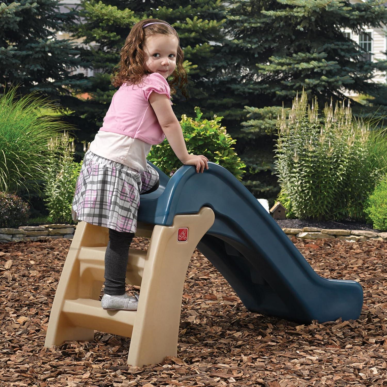 image:imageStep2 Play amp Fold Junior Slide Kids IndoorOutdoor Play Slide Backyard Playground Set Easy Grip Wide Ladder Outside Jungle Gym For Toddlers 154 Years Old