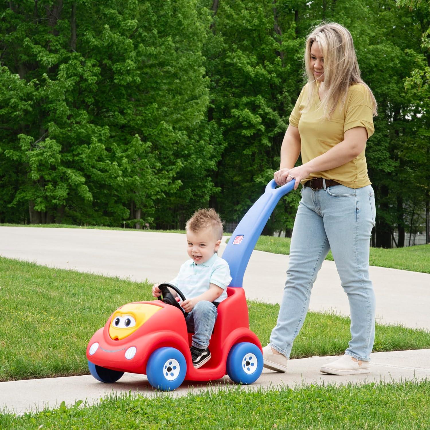 image:imageStep2 Push Around Buggy Kids Push Car Ride On Car with Seat Belt and Horn Toddlers Ages 18 Months 3 Years Old Max Weight 50 lbs Easy Storage Ideal Stroller Substitute RedRed