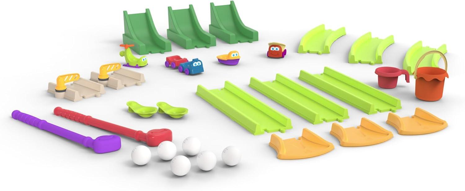 image:imageStep2 Putt amp Splash Adventure Center Kids Water Tower Mini Golf Playset 33 Accessories Clubs Golf Balls Ages 15 Years