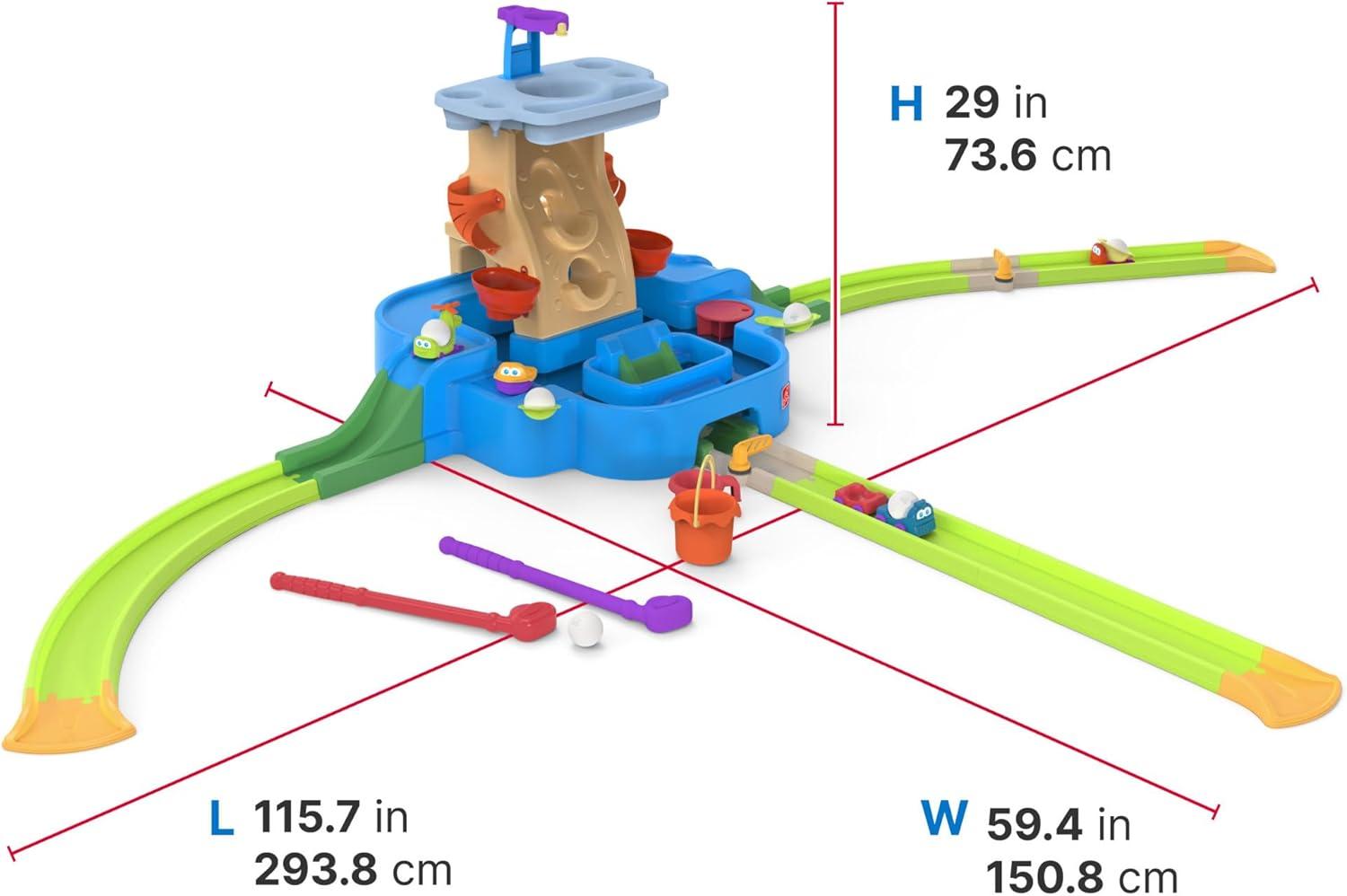 image:imageStep2 Putt amp Splash Adventure Center Kids Water Tower Mini Golf Playset 33 Accessories Clubs Golf Balls Ages 15 Years