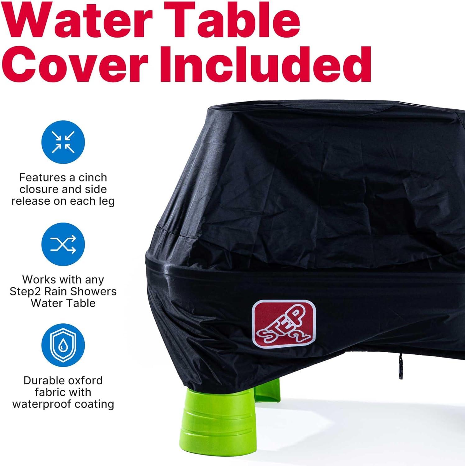 image:imageStep2 Rain Showers and Unicorns Water Table Kids Water and Sand Activity Sensory Playset Summer Outdoor Toys 13 Piece Water Toy Accessories for Toddlers 15 Years Old Blue amp PurpleRain Showers Splash Pond with Cover