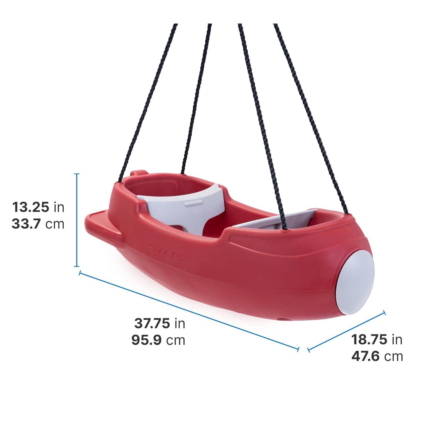 image:imageStep2 Rocket Swing for Two Baby Outdoor Swing Outside WeatherResistant Rope Attach to Playset for Toddlers 9 Months 3 Years Old