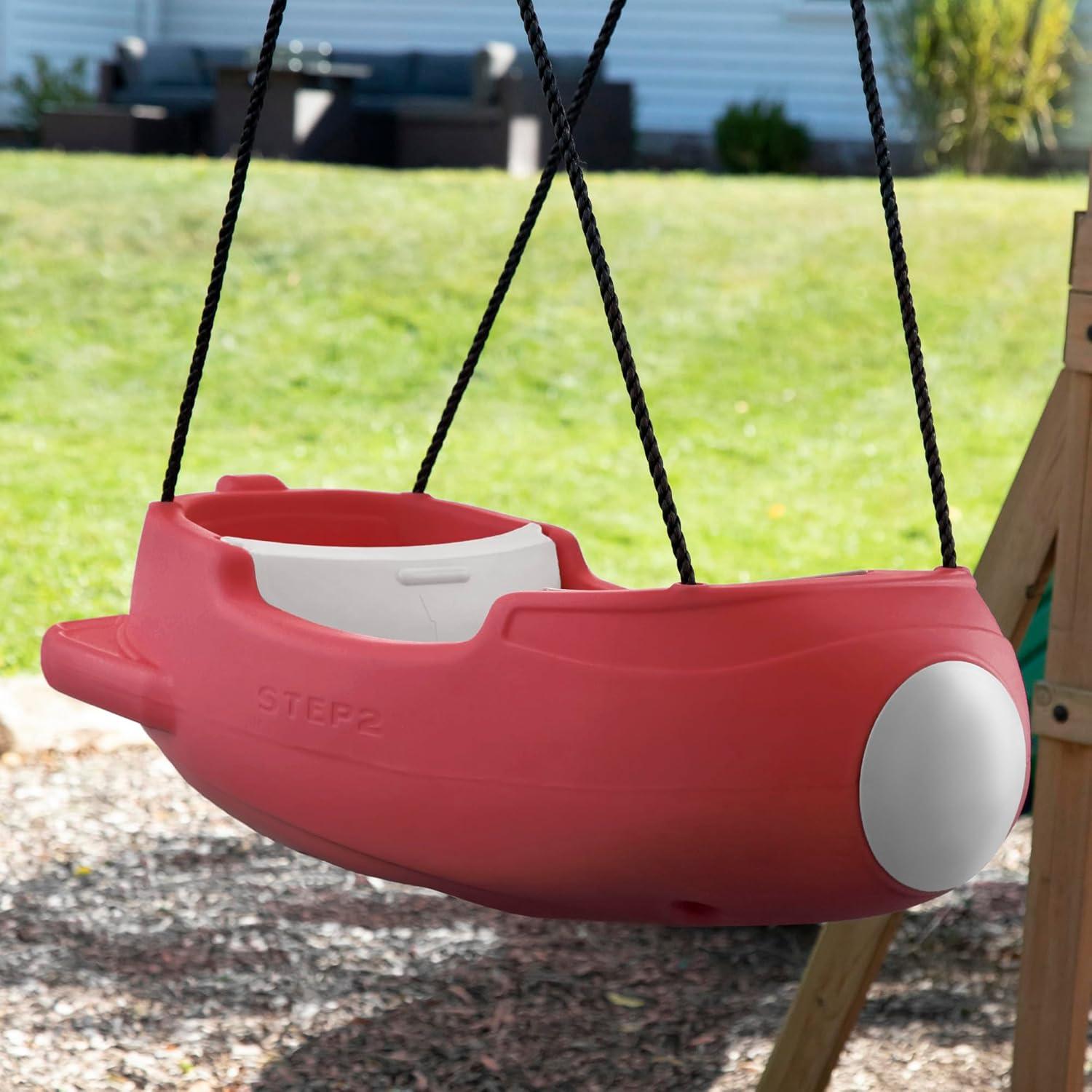 image:imageStep2 Rocket Swing for Two Baby Outdoor Swing Outside WeatherResistant Rope Attach to Playset for Toddlers 9 Months 3 Years Old