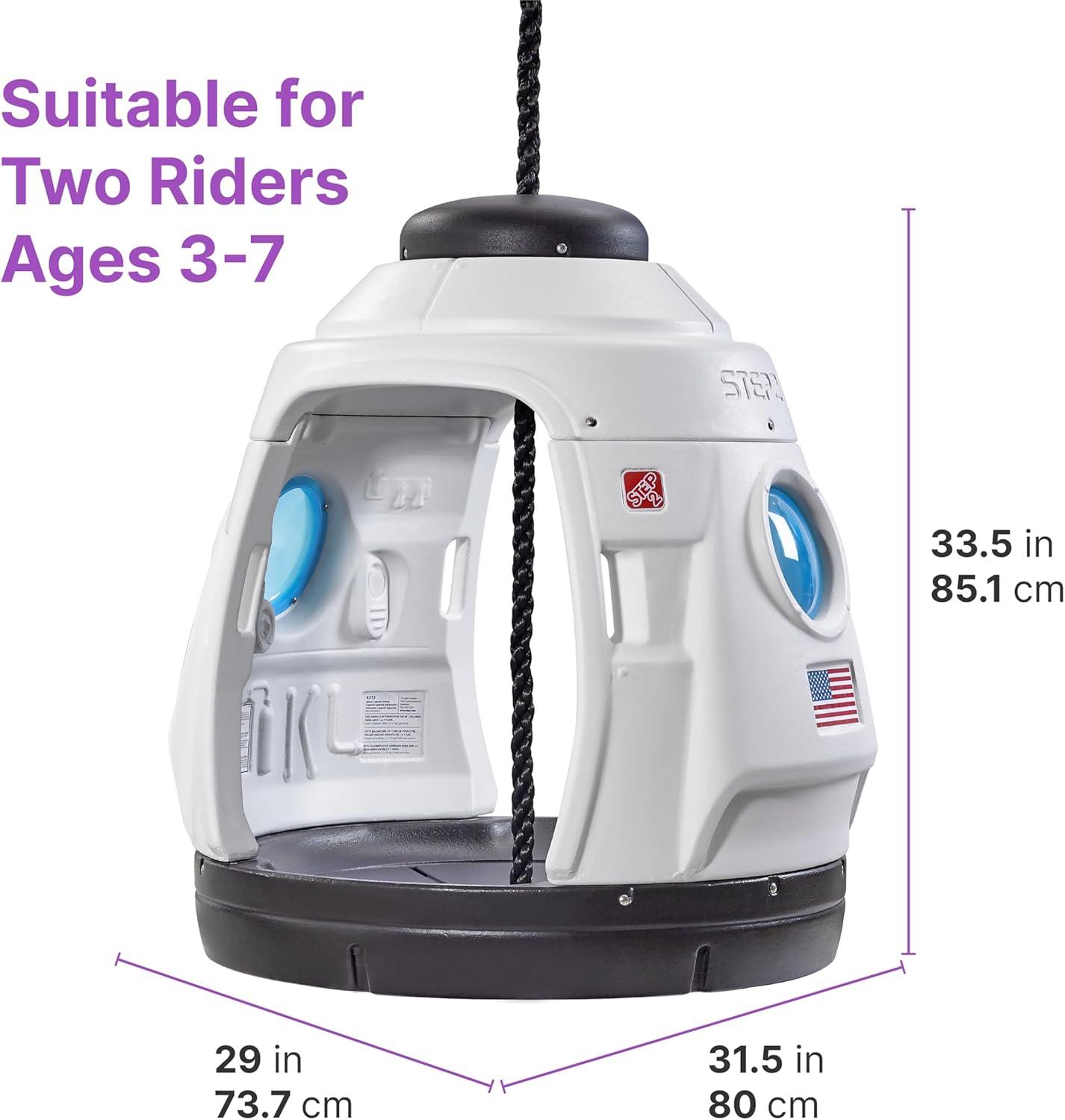 image:imageStep2 Space Capsule Swing Kids IndoorOutdoor Swing or Playhouse Backyard Playground Set Attach to Playset or Tree for Children 38 Years Old