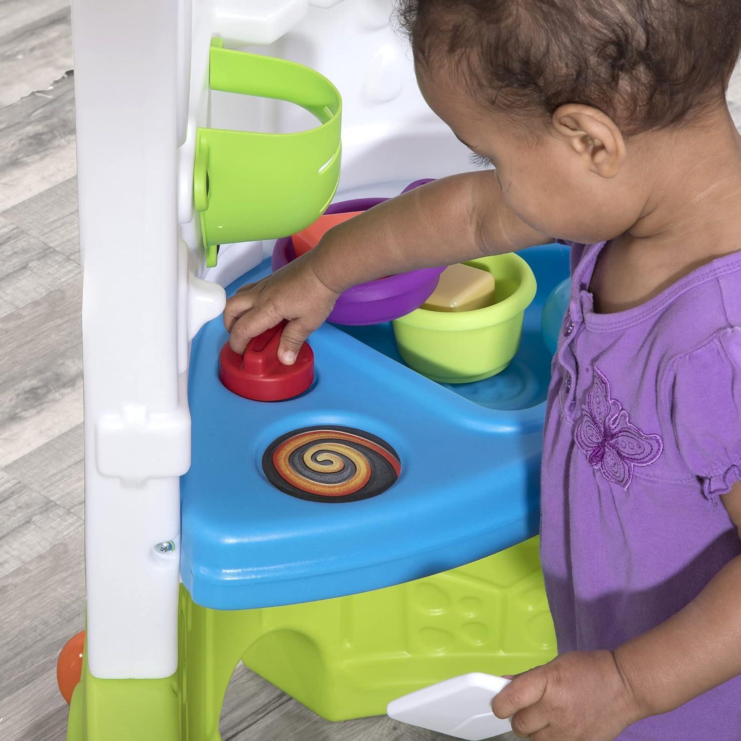 image:imageStep2 Toddler Corner House Kids Playhouse IndoorOutdoor Playset Play Gym with Kitchenette Includes 15 Piece Toy Accessories Made of Durable Plastic for Toddlers 1 Years Old