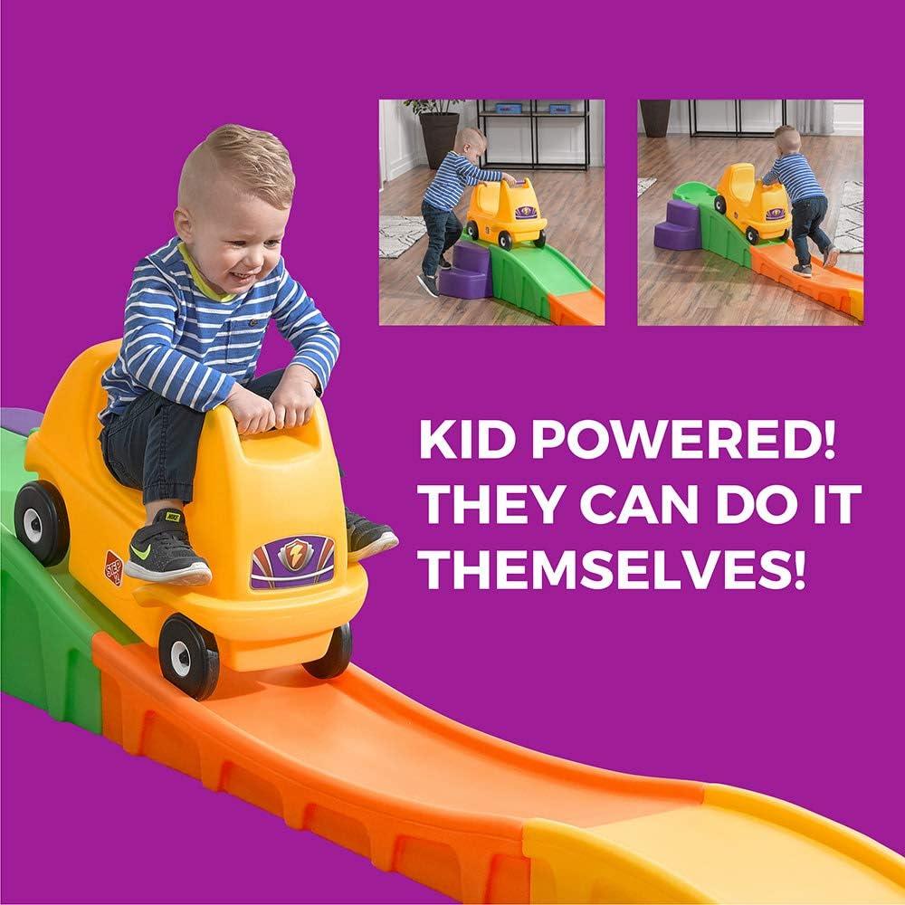 image:imageStep2 Up amp Down Roller Coaster Kids Ride On Toy Push Car IndoorOutdoor Playset Made of Durable Plastic Max Weight 50 lbs for Toddlers 25 Years Old Gray amp BlueMulticolor 2