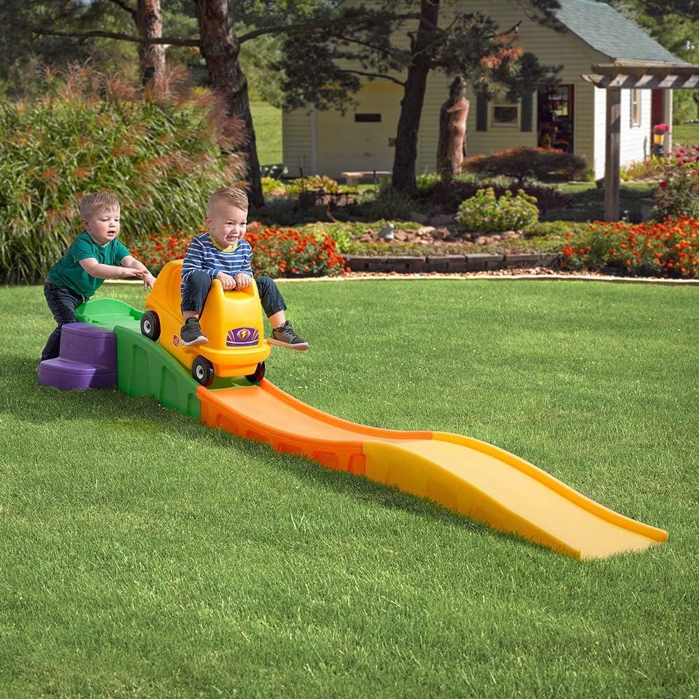 image:imageStep2 Up amp Down Roller Coaster Kids Ride On Toy Push Car IndoorOutdoor Playset Made of Durable Plastic Max Weight 50 lbs for Toddlers 25 Years Old Gray amp BlueMulticolor 2