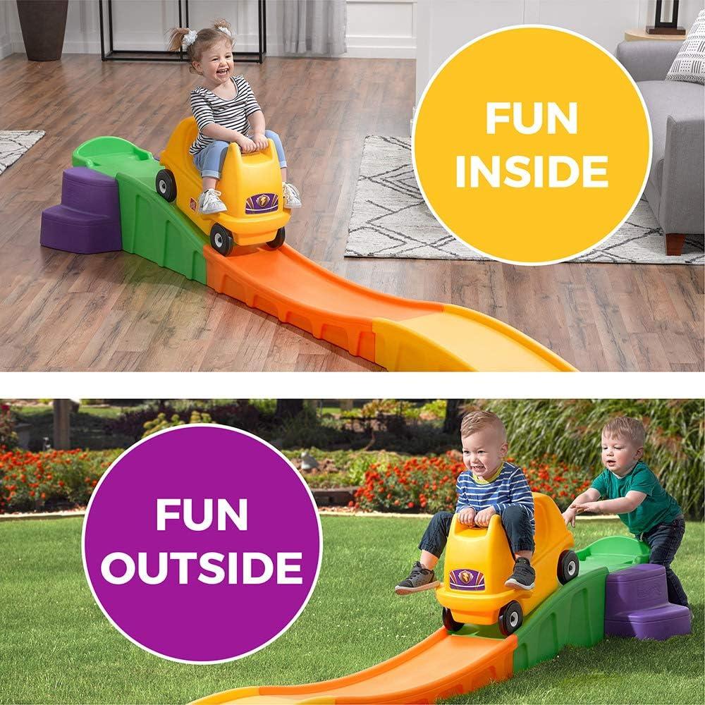 image:imageStep2 Up amp Down Roller Coaster Kids Ride On Toy Push Car IndoorOutdoor Playset Made of Durable Plastic Max Weight 50 lbs for Toddlers 25 Years Old Gray amp BlueMulticolor 2