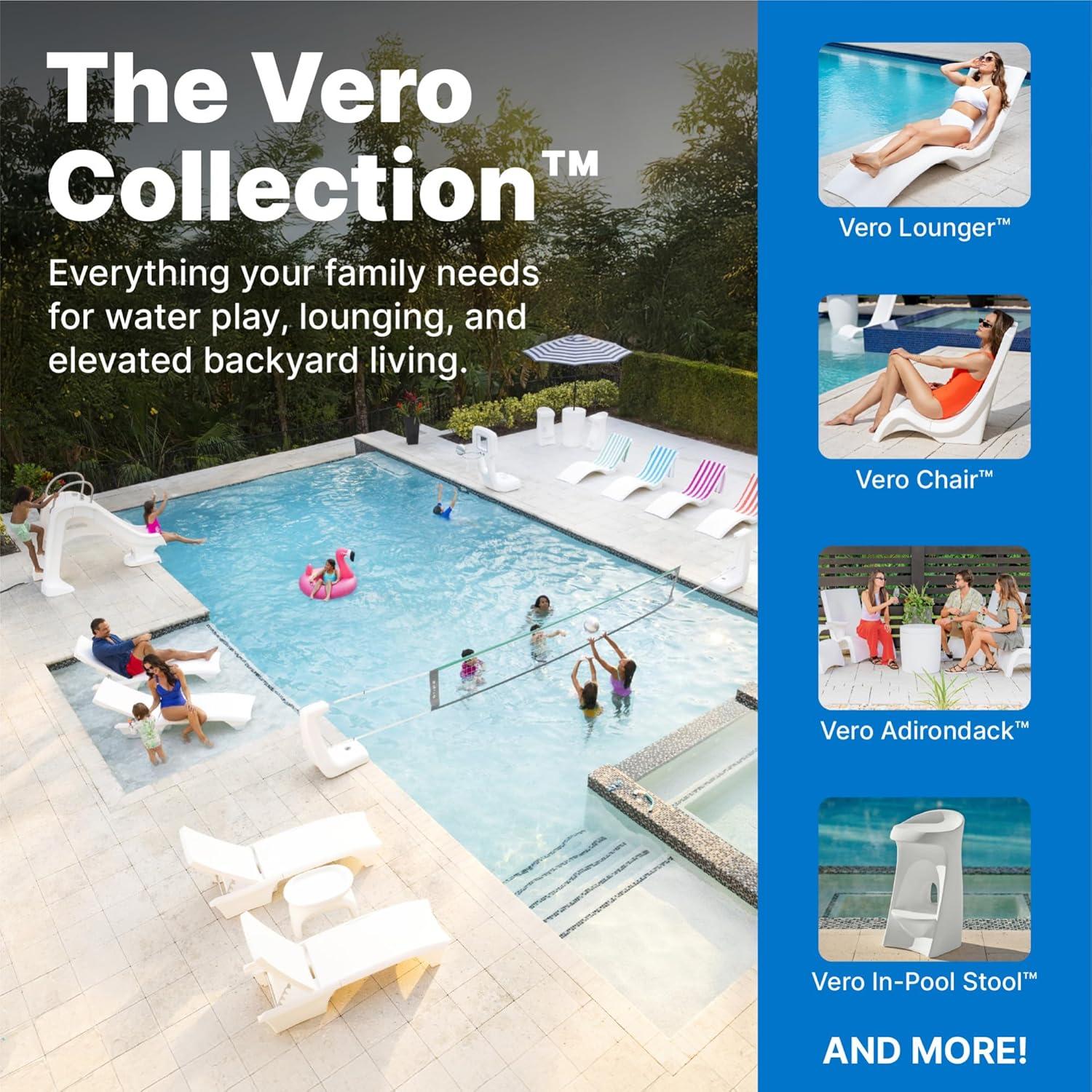 image:imageStep2 Vero inPool Shade Table Portable Pool amp Patio Furniture Doubles as Cooler Add Umbrella for Shade Waterproof White