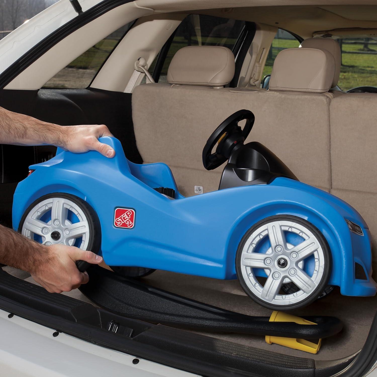 image:imageStep2 Whisper Ride Cruiser Kids Push Car Ride On Toy Stroller Substitute Includes Seat Belt amp Horn Made of Durable Plastic Max Weight 50 lbs For Toddlers 154 Years Old PinkBlue