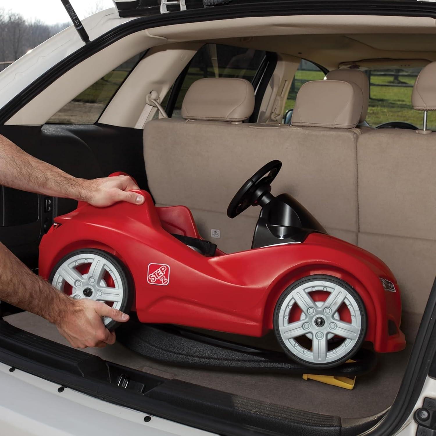 image:imageStep2 Whisper Ride Cruiser Kids Push Car Ride On Toy Stroller Substitute Includes Seat Belt amp Horn Made of Durable Plastic Max Weight 50 lbs For Toddlers 154 Years Old PinkRed