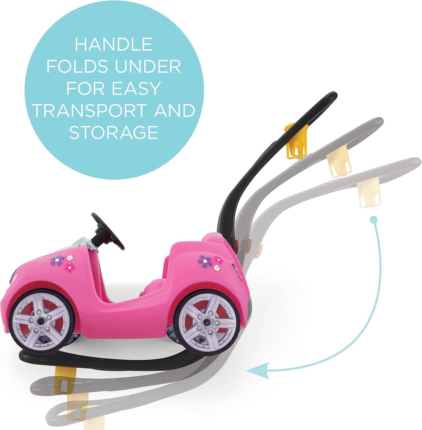 image:imageStep2 Whisper Ride II Kids Push Car RideOn Car with Seat Belt and Horn Toddlers and Preschoolers Ages 18 Months4 Years Max Weight 50 lbs Quick Fold Handle Stroller Alternative BluePink