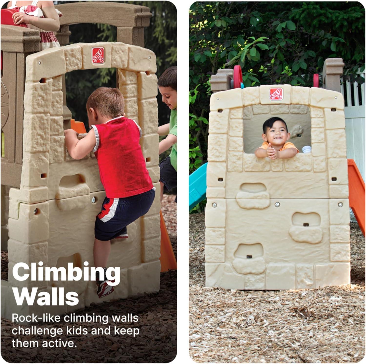 image:imageStep2 Woodland Climber II Kids Playset Ages 2 6 Years Old Toddler Slide and Climbing Wall Outdoor Playground for Backyard Sturdy Plastic Frame Easy Set UpPlayset