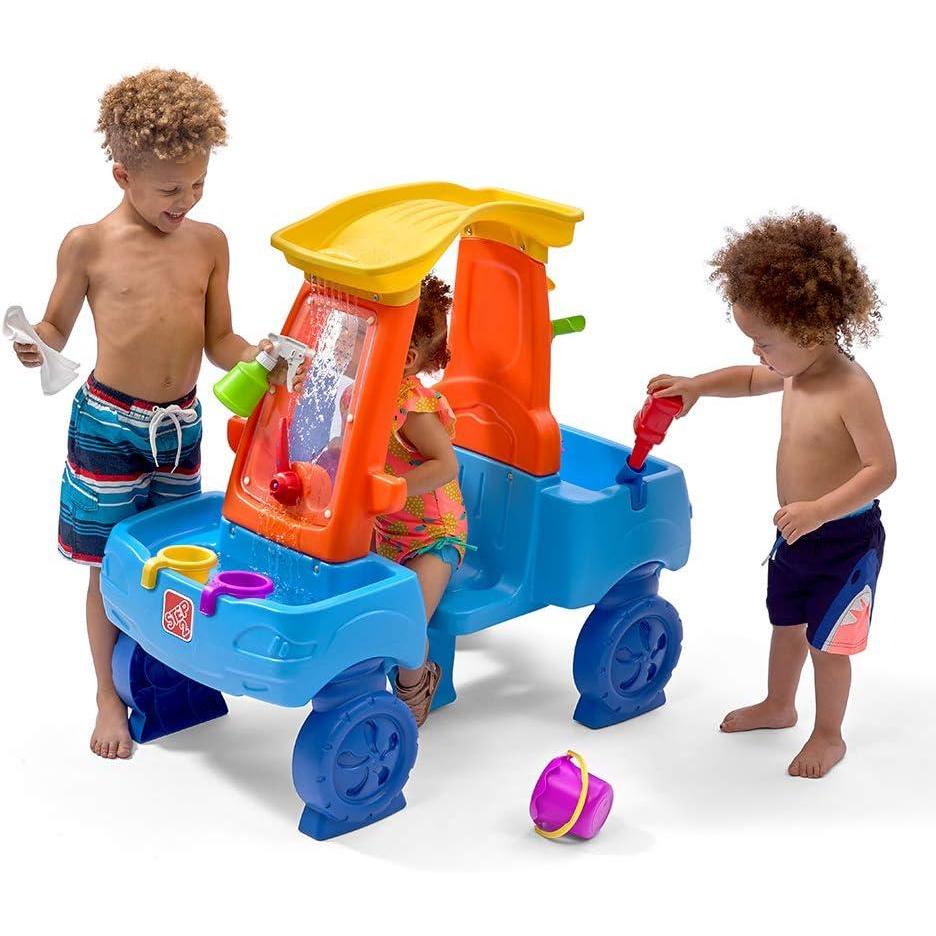 image:imageStep2 Car Wash Splash Center Kids Water Table amp Pretend Play Car Activity Sensory Playset Summer Outdoor Toys 13 Piece Water Toy Accessories For Toddlers 3 Years Old