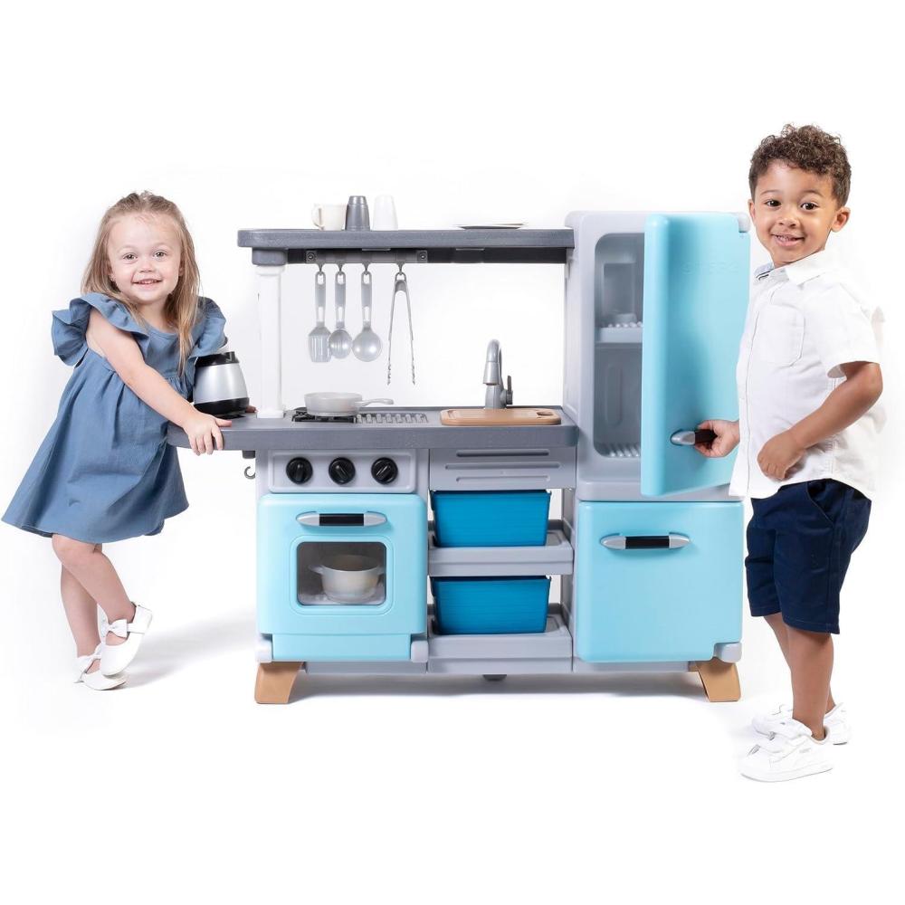 image:imageStep2 Cooking Time Kids Kitchen Playset IndoorOutdoor Kitchenette Interactive Play with Lights and Sounds Made of Durable Plastic Includes 23 Piece Toy Accessories for Toddlers 2 Years Old